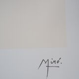 Joan MIRO: Surrealist composition, Lithograph signed with certificate