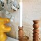 Candle holder - oak soliflore IRIS
