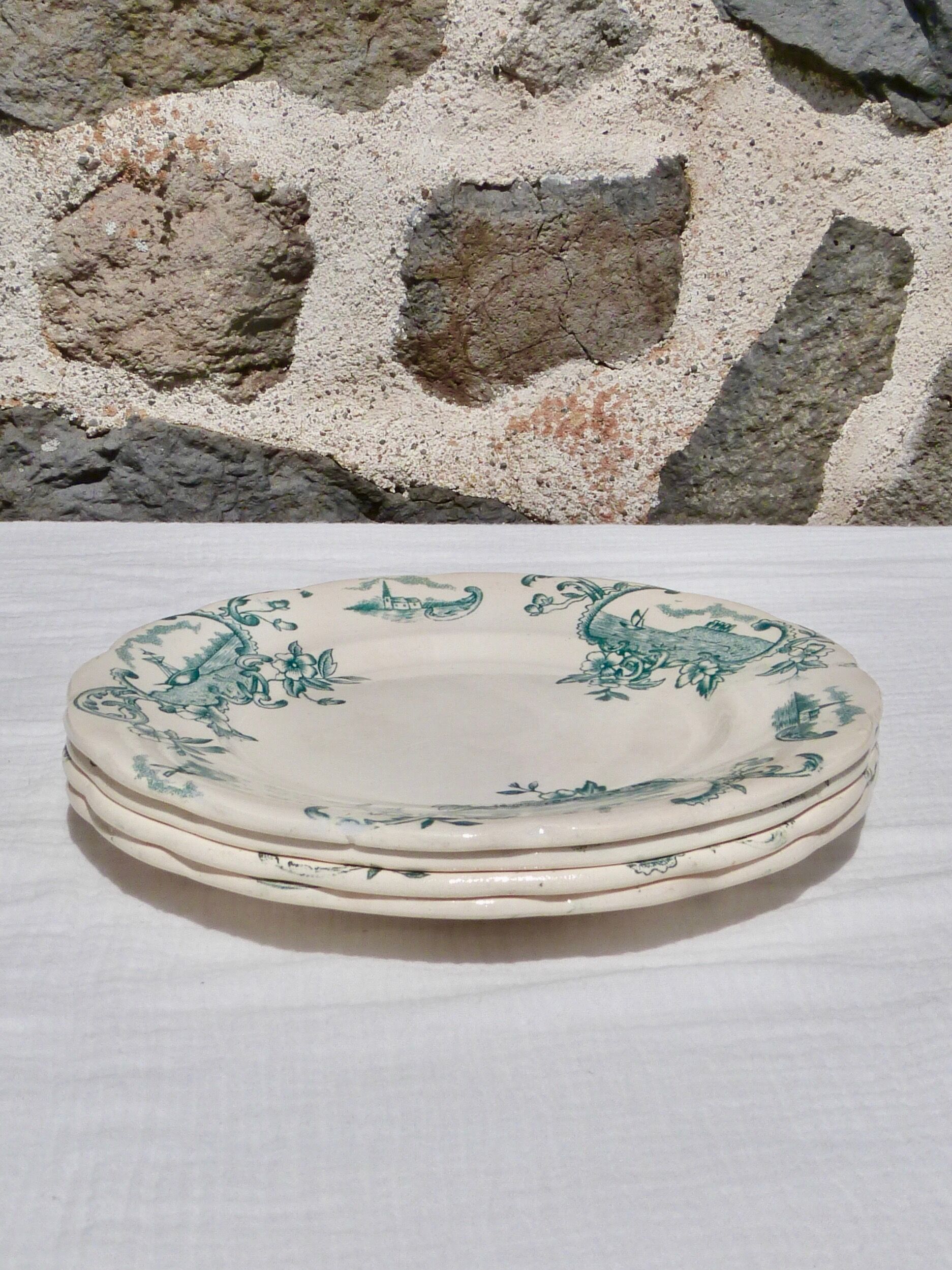 Set of 4 dessert plates Terre de Fer