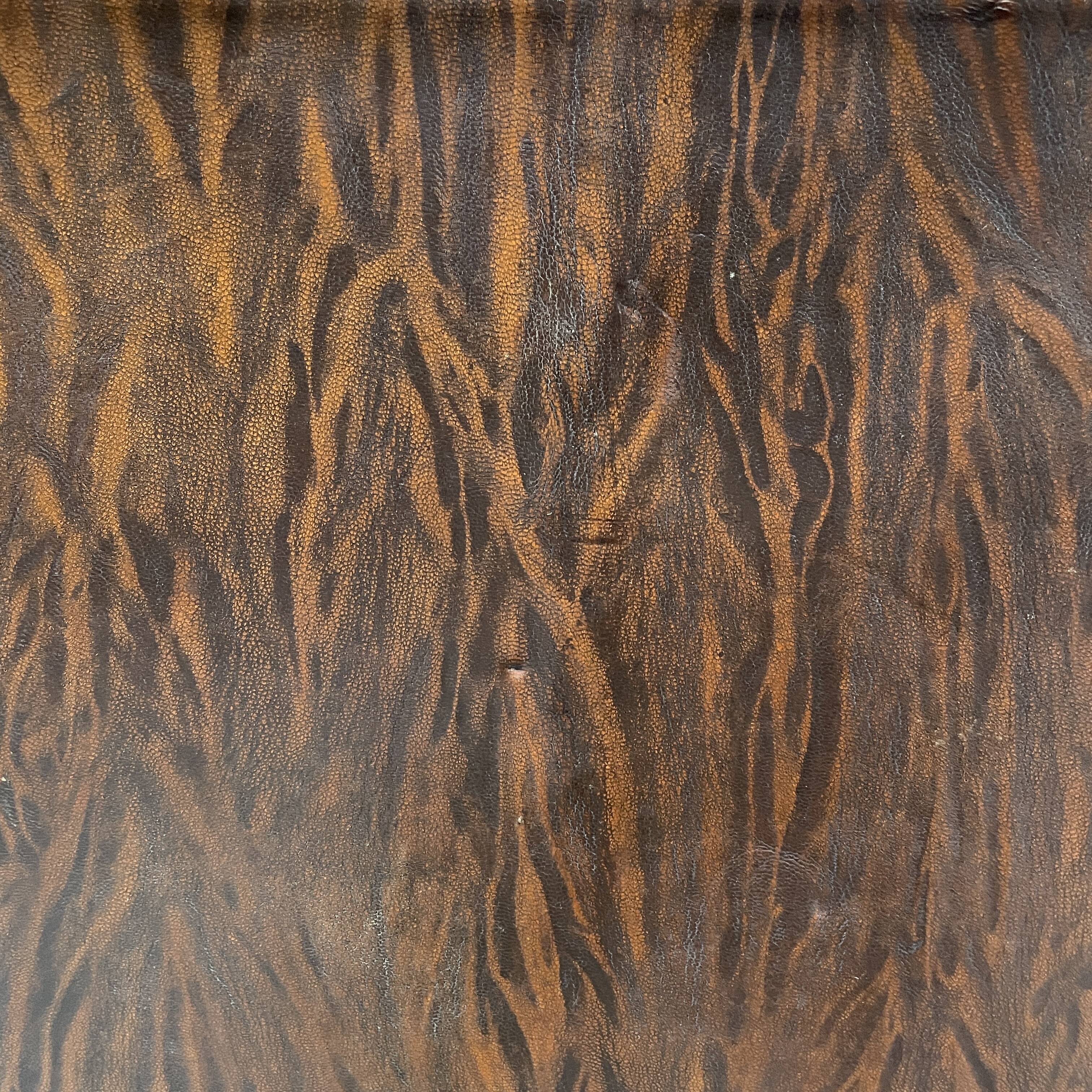 Leather art deco club chair from france, early 1900