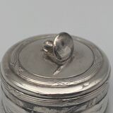 Christian dior silver metal box with cufflink decor socket