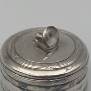 Christian dior silver metal box with cufflink decor socket