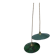 Old suspension pair in green and white enamelled sheet metal.