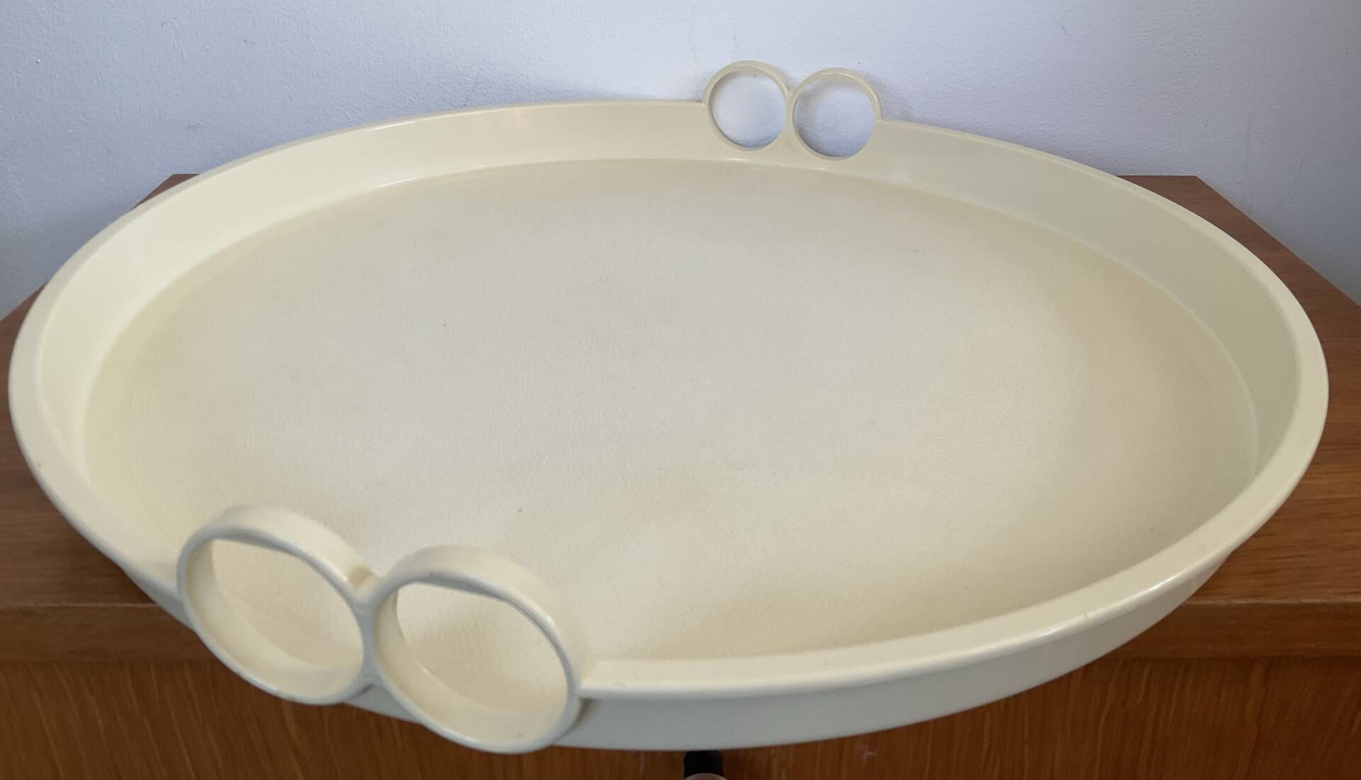 Emsa W. Germany serving tray set with 10 coasters from the 1970s.