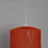 Hanging lamp in braided orange threads 50