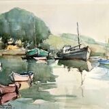 Tableau signé H. MARMONTES – Aquarelle - PONT-AVEN
