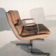 Paire de fauteuils Raphael Raffell cuir sable