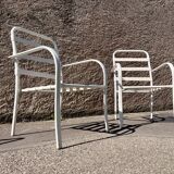 Stackable Garden Armchairs with Elastic Ropes, 1970s, Set of 6
