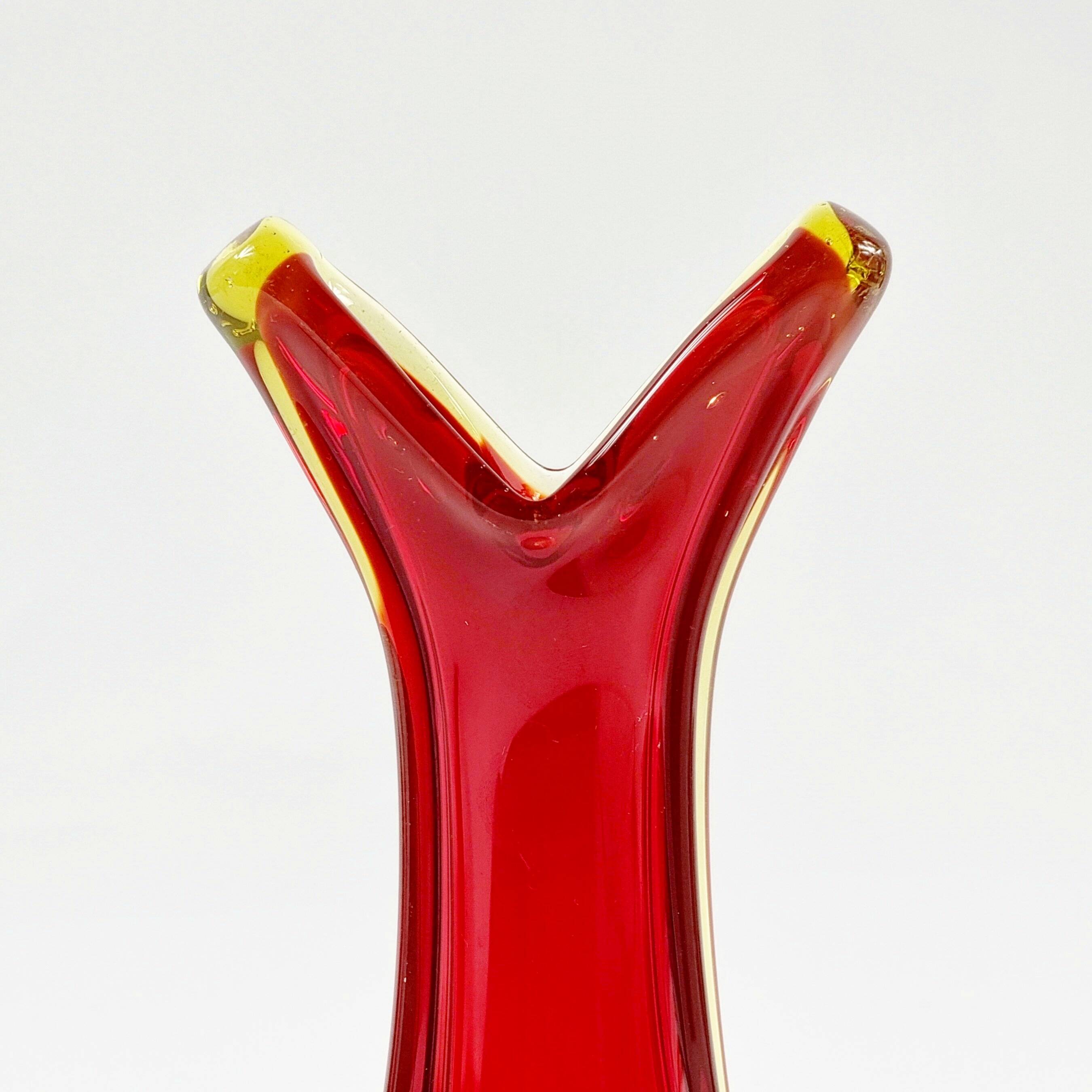 Mid-Century Murano Glass Vase by Flavio Poli for Seguso, Italy, 1960s