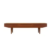 Danish teak veneer lowboard with three drawers, 1960s