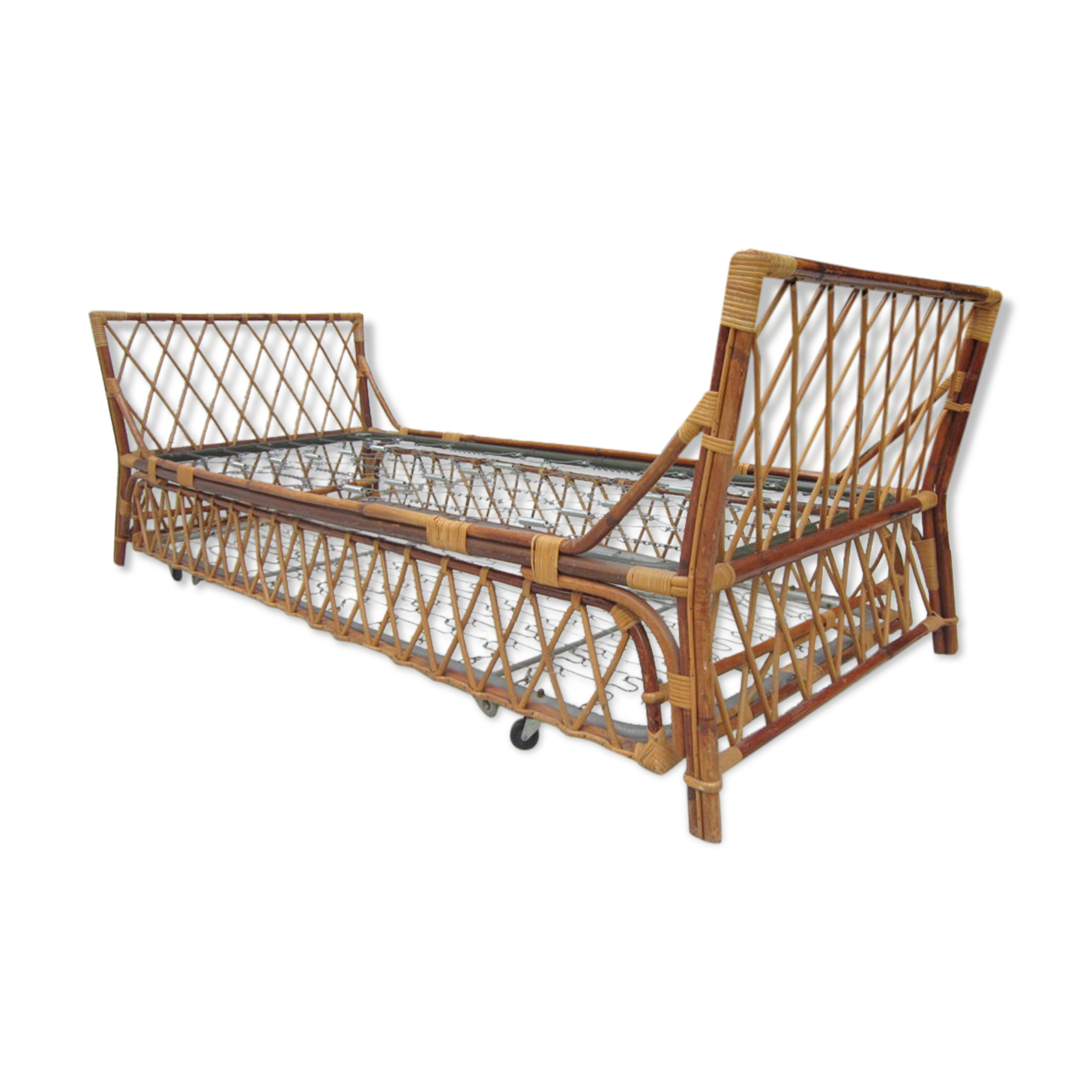 Bed with drawer rattan bed