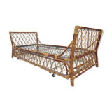 Bed with drawer rattan bed