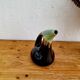 Vintage blue and black ceramic pitcher