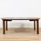 Extendable solid wood round table – 1970s modernist design