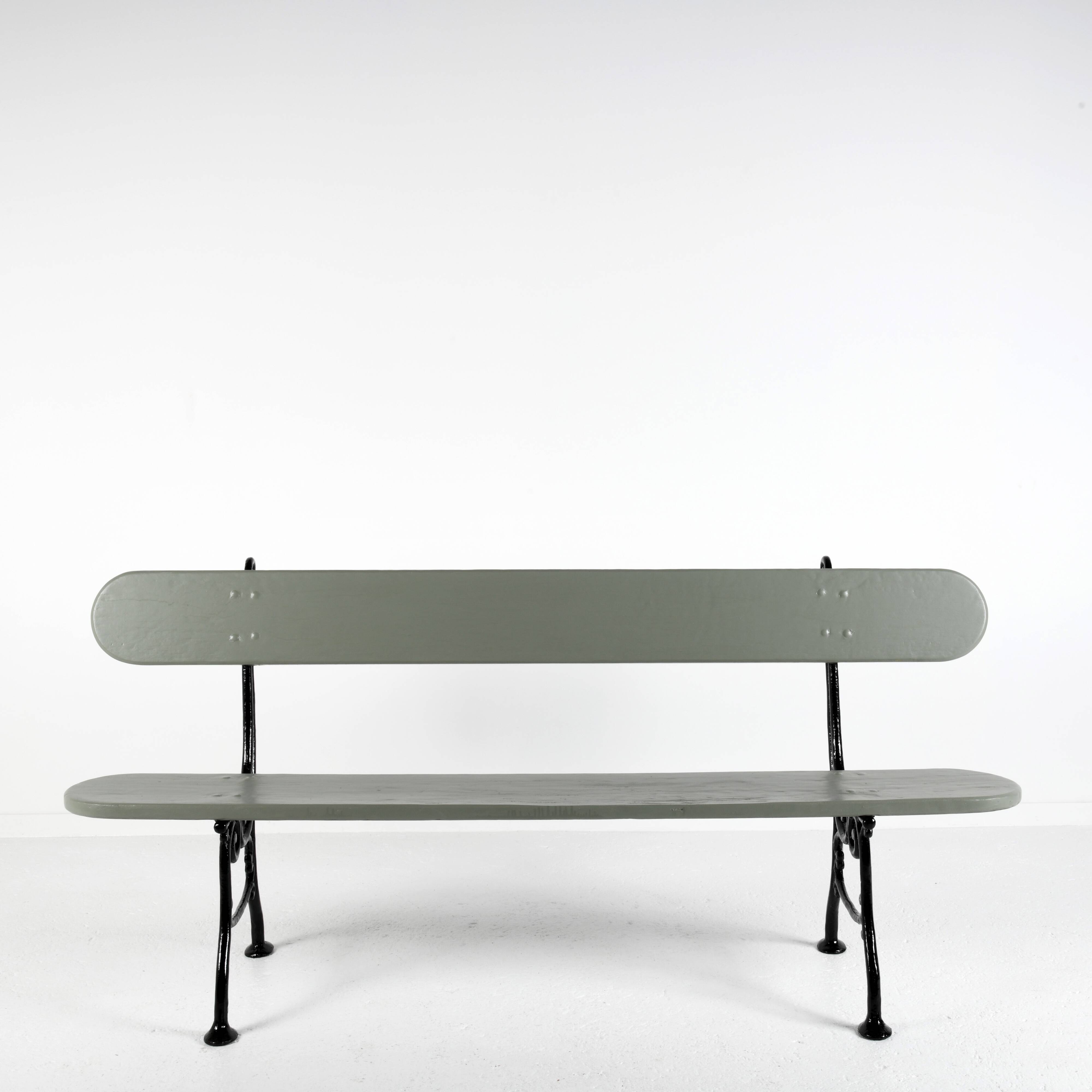 Cast iron and wood garden bench