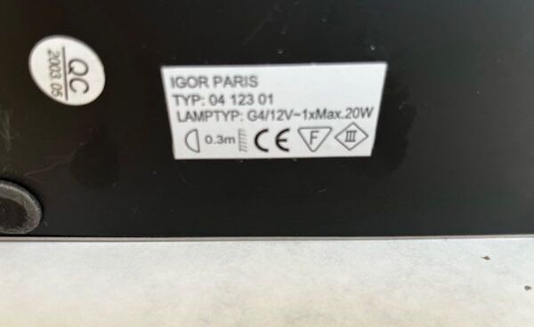 Lampe design IGOR Paris Space Age acier inox