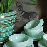 Four Art-Deco opaline cups