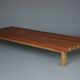 XL slatted teak bench from the 1960s