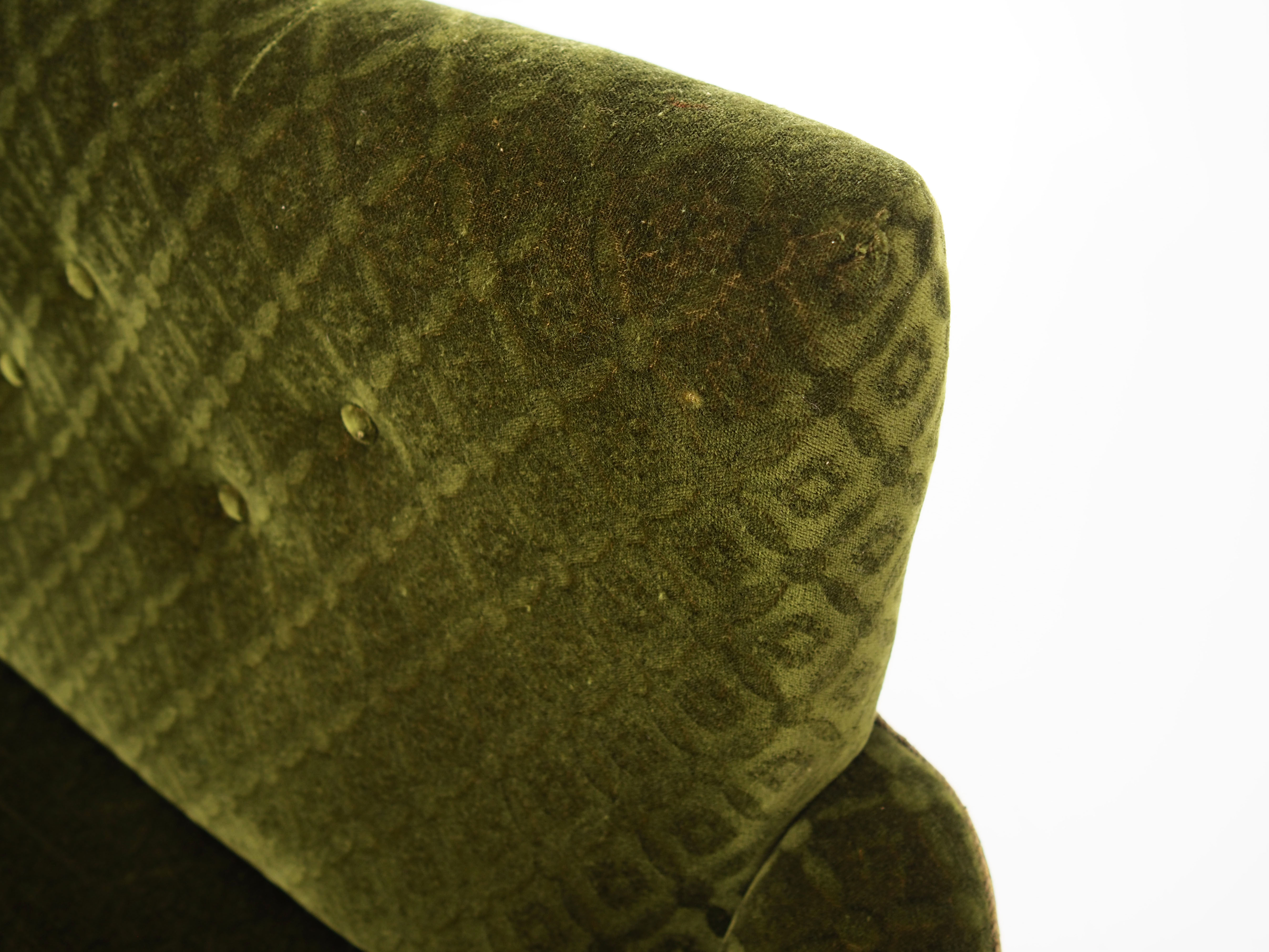 Antique sofa-bed in green colour