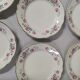 Lot de 10 assiettse a dessert Sarreguemines digoin Fleurs rose liseré doré