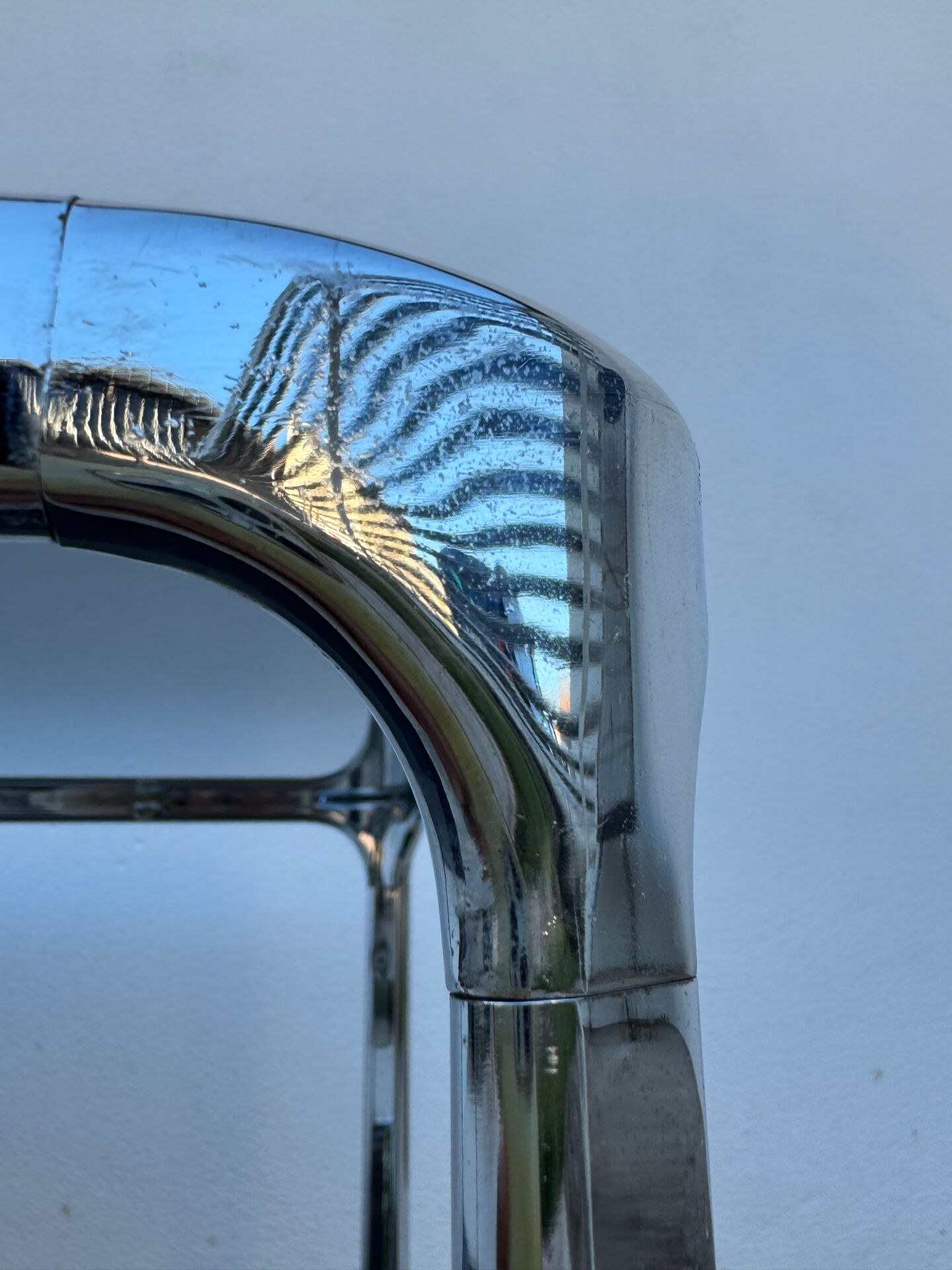 Chrome and smoked glass coffee table from the 1970s.
