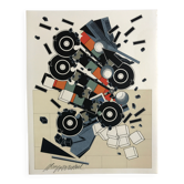 Alain le yaouanc, a fauna, 1978. original lithograph signed in pencil.