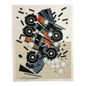 Alain le yaouanc, a fauna, 1978. original lithograph signed in pencil.