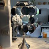 Lampe pastille pied tulipe fin année 70