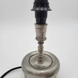 Pair of pewter lamp bases