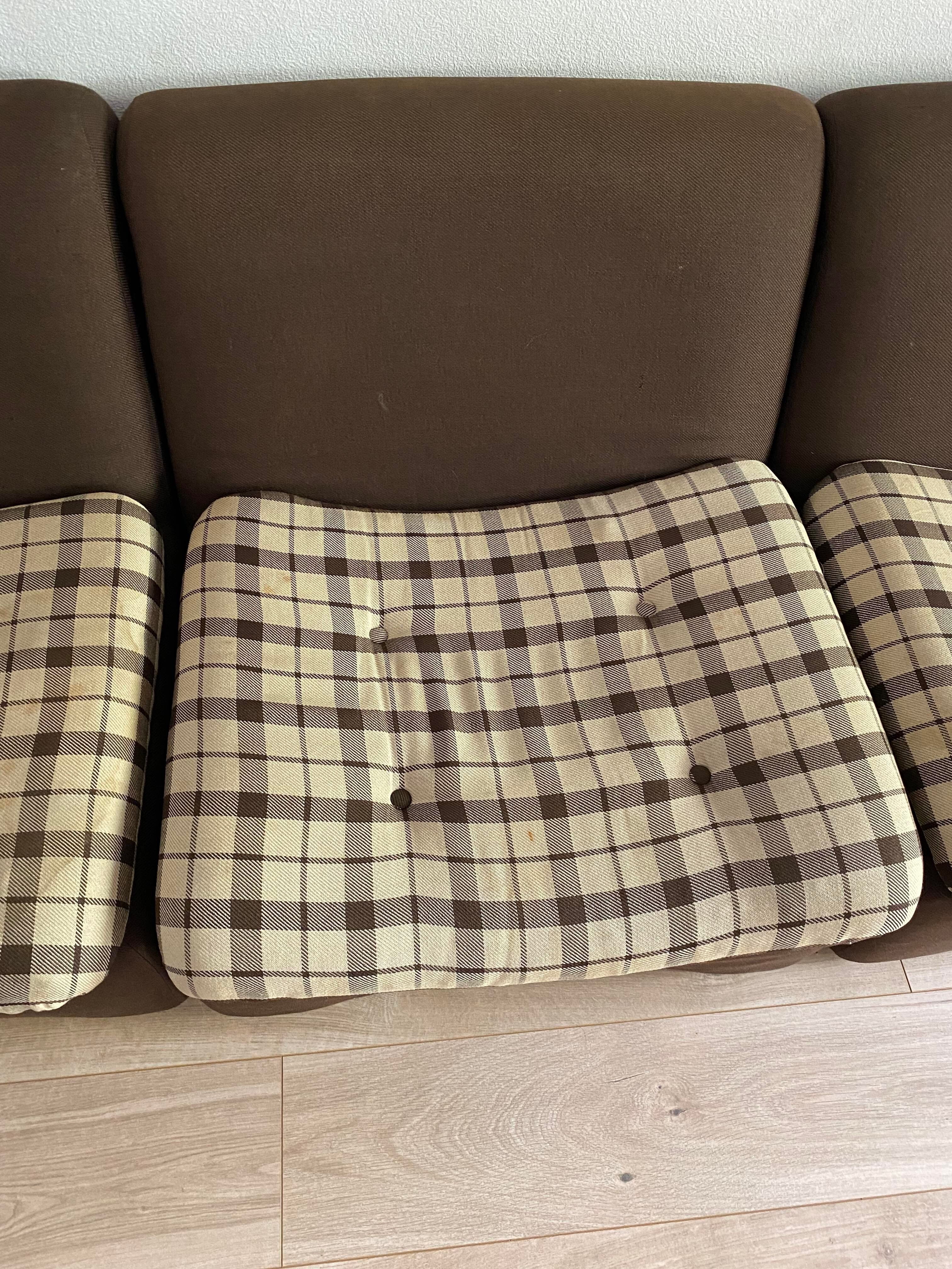 6 armchairs fabric in rigid polystyrene year 50/60