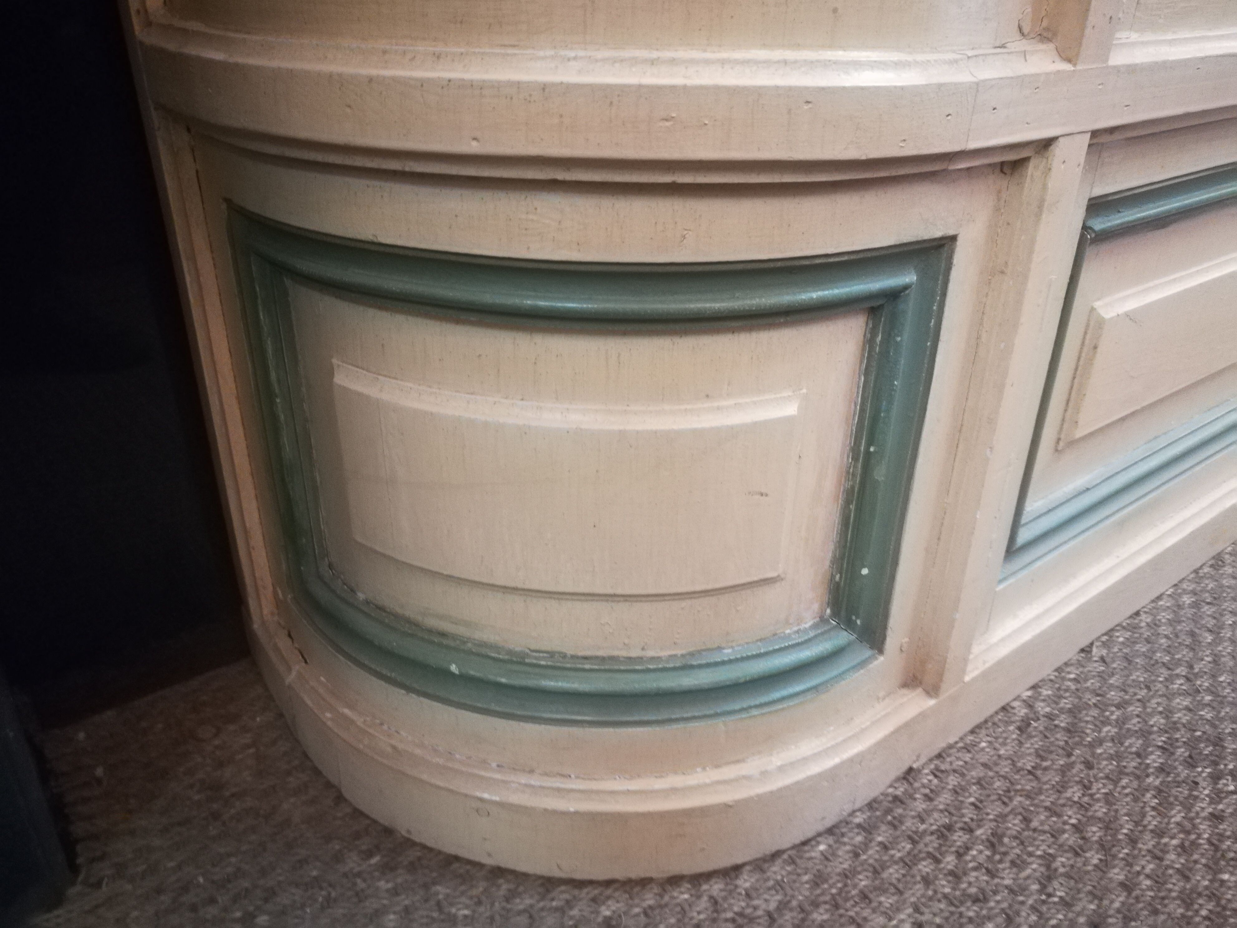 Library curved late nineteenth patina