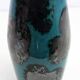 Vintage ceramic vase with enamel and glaze