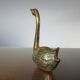 Golden brass swan 70s