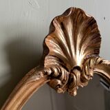 Golden resin shell mirror  46x75cm