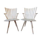 Pair of maple "Mikado" armchairs by J.Foersom and P.Hjort Lorenzen
