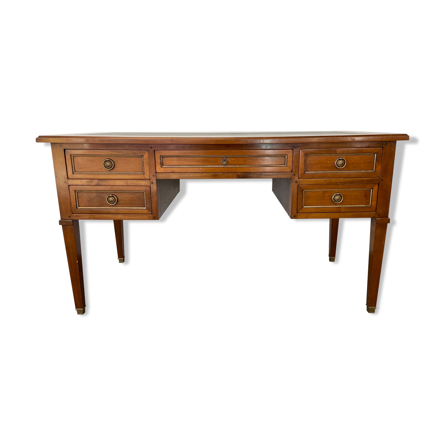 Empire-style flat desk 5 drawers