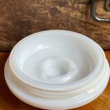 1970 ointment pot, in white opaline