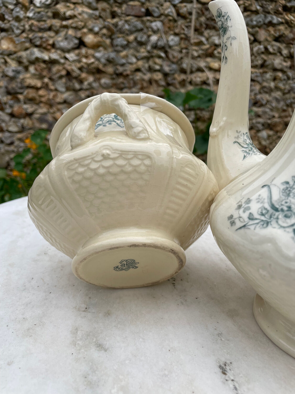 Pourer and sugar iron earth Gien