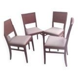 Lot de 4 chaises bois