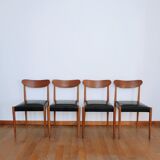 4 Scandinavian chairs skaï black