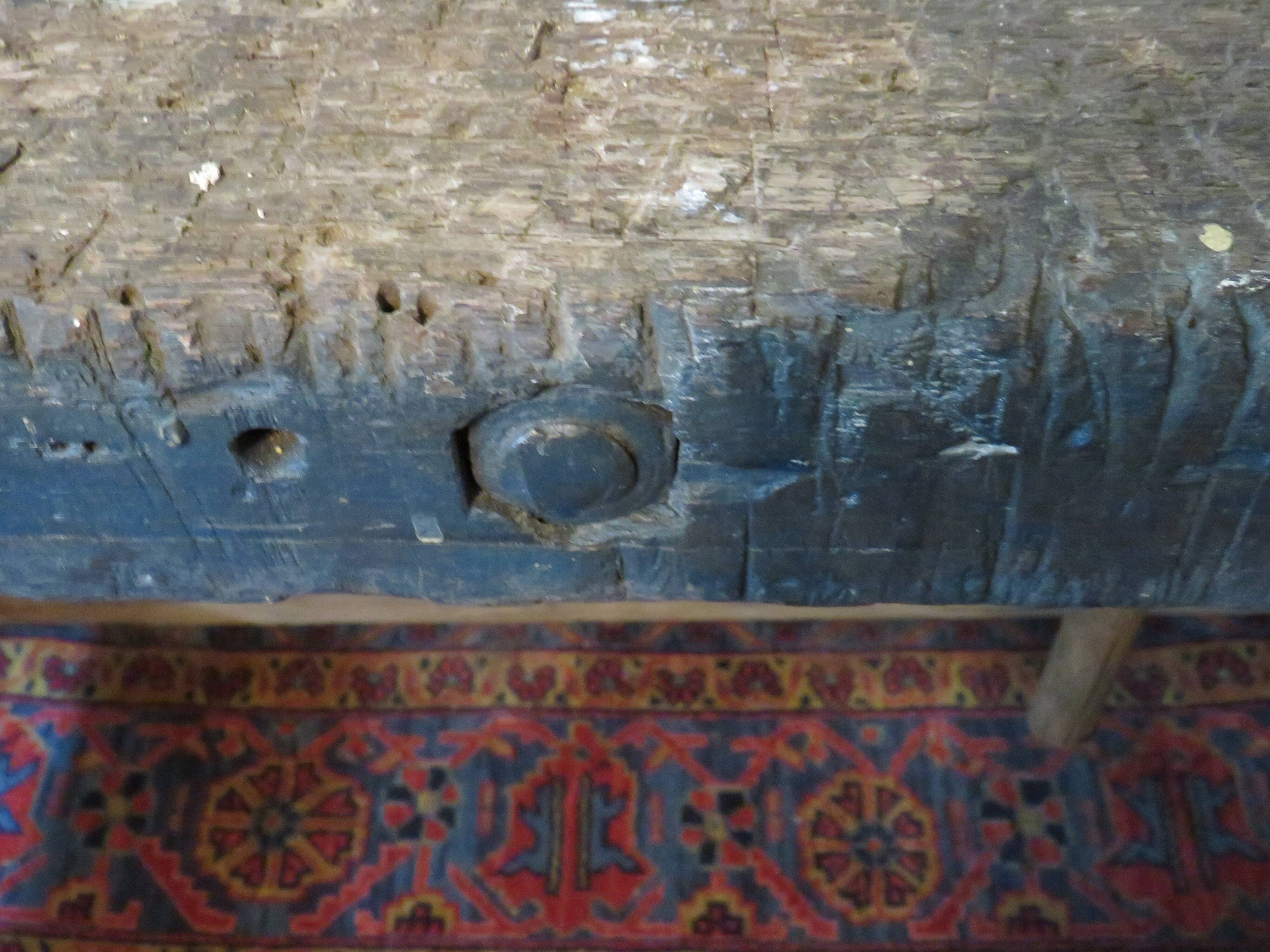 Workbench in solid oak, mid-20th century