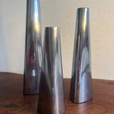 Trio of aluminum candle holders, IKEA 90s