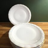 6 assiettes plates en porcelaine de Limoges signé P.Dessagne en très bon ét