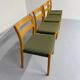 Set of 4 beech chairs designed by Niels Otto Møller, solid vintage beech