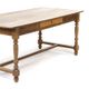 Table à manger en chêne antique de ferme française rustique