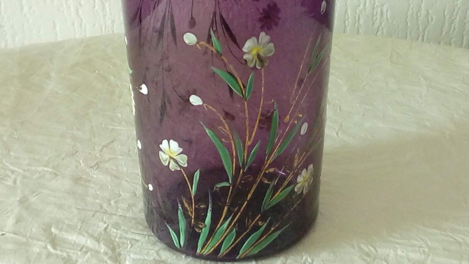 Fine crystal enamel cup glass 19th n1