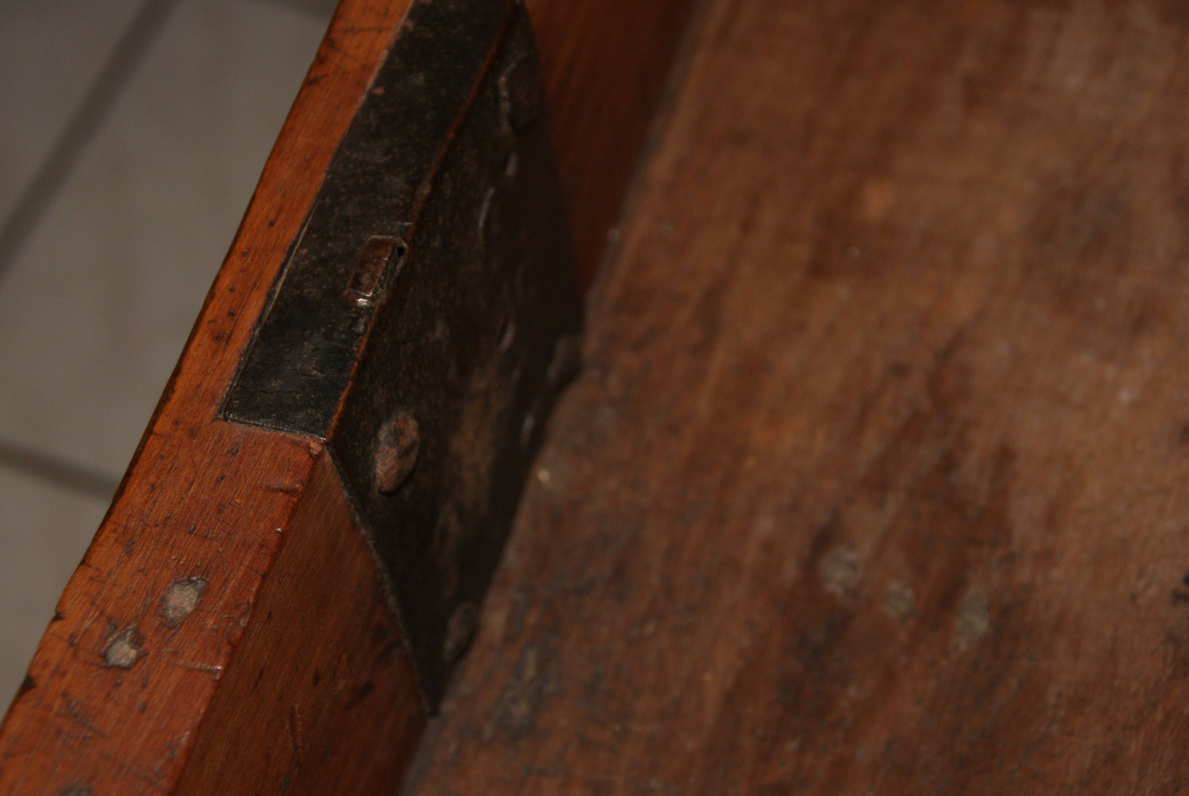SAVOYARD CHALET TABLE, carved, with two drawers, late 18th century