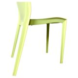 Philippe Starck, set of 8 French green chairs, design Slick XO