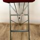 Vintage folding stool Libellule – Normafix – burgundy faux leather – years
