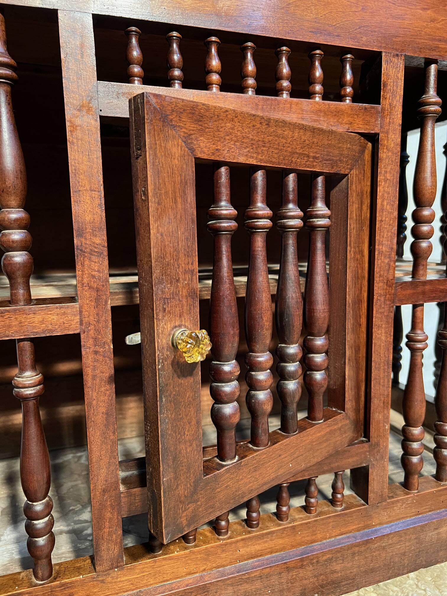 19th century Louis Philippe panetière in walnut, sideboard, storage